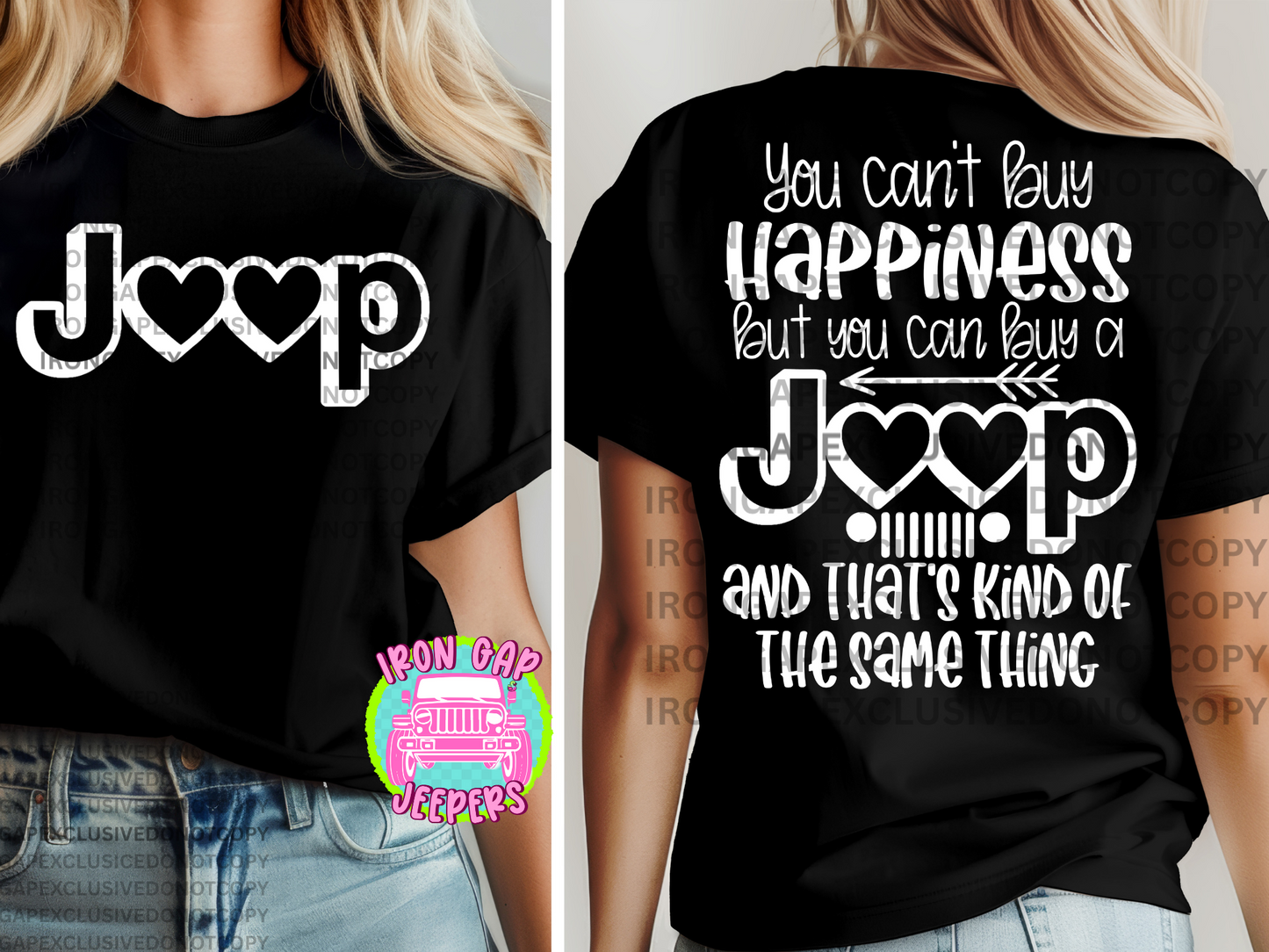 You Can’t Buy Happiness Iron Gap Exclusive Tee (2 Design Colors)
