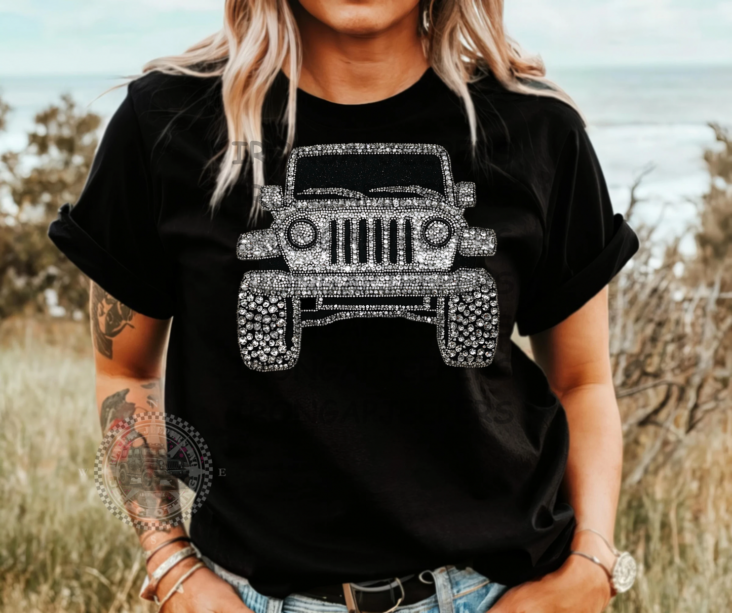 Rhinestone (FAUX) Tee (9 Color options)