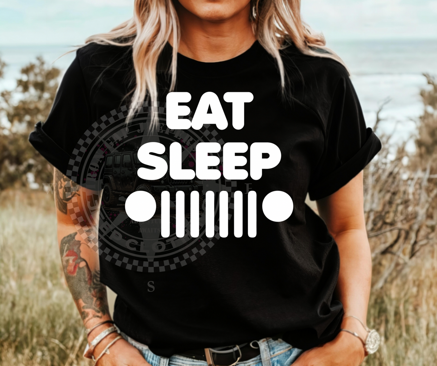 Eat, Sleep Tee (Black or White Design)