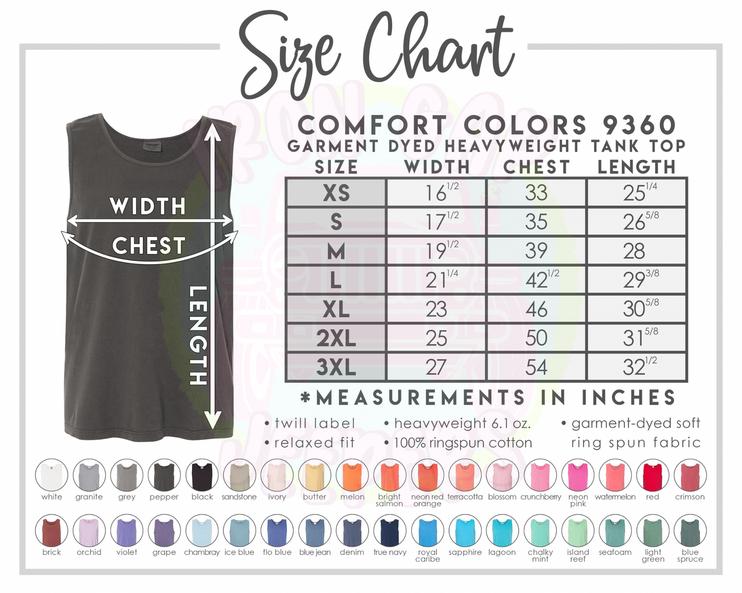 J Girl Comfort Color Tank Top