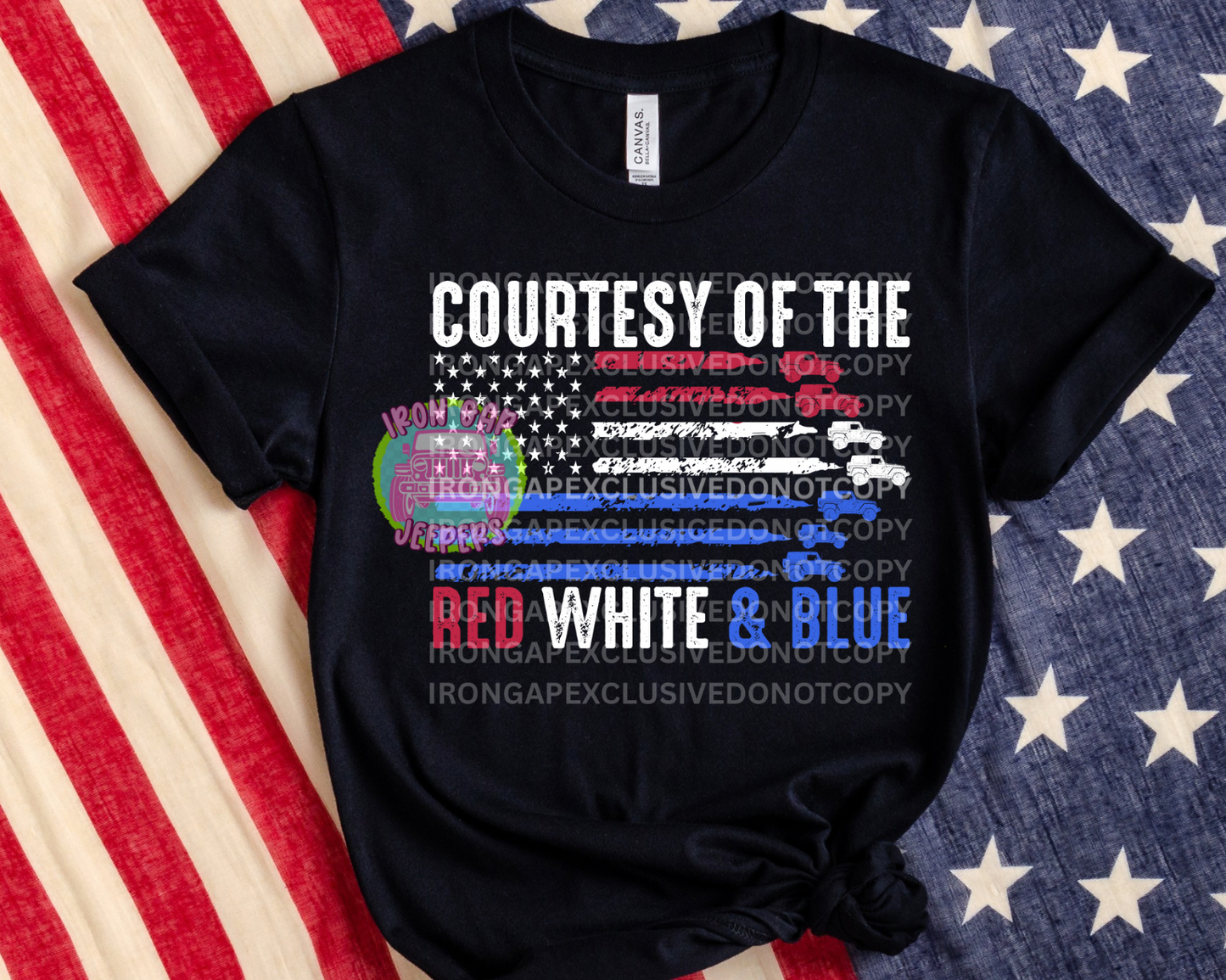 Courtesy of the Red, White & Blue Exclusive Iron Gap Tee (4DR, 2DR or Gladiator)
