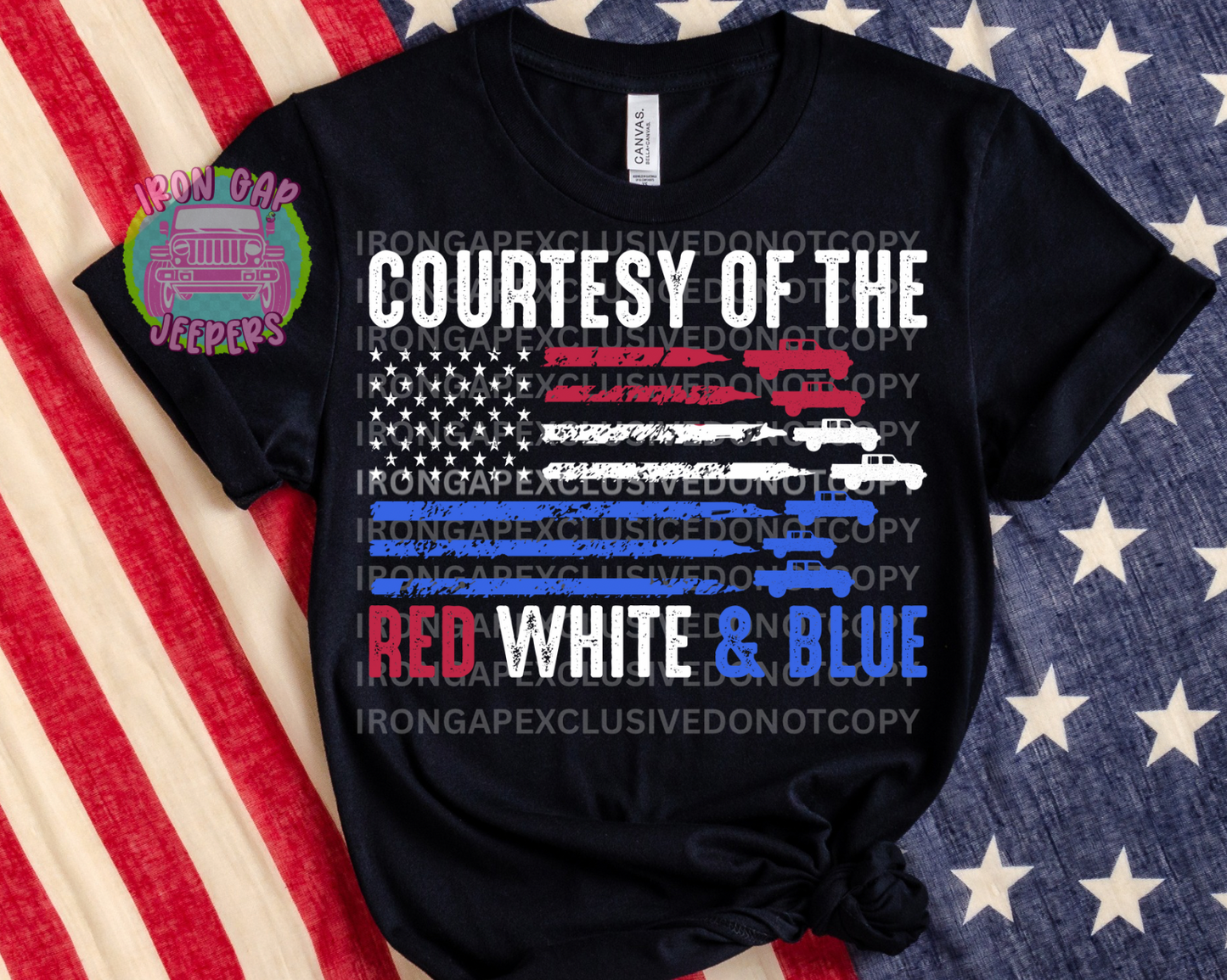 Courtesy of the Red, White & Blue Exclusive Iron Gap Tee (4DR, 2DR or Gladiator)