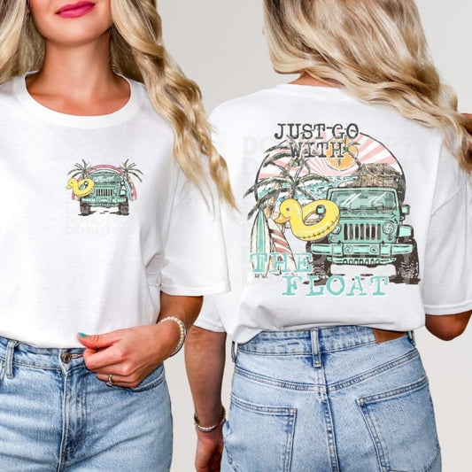 Just Go With The Float Tee (Pocket & Back design)