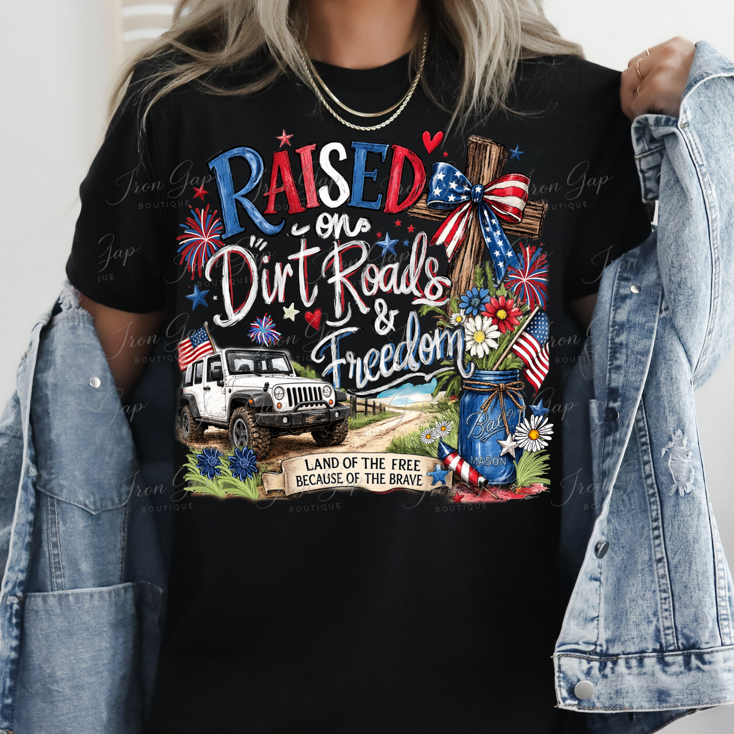 Raised On Dirt Roads Tee (Red or White)