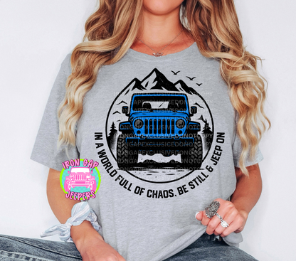 IN A WORLD FULL OF CHAOS Iron Gap Exclusive Tee (13 Design Colors)