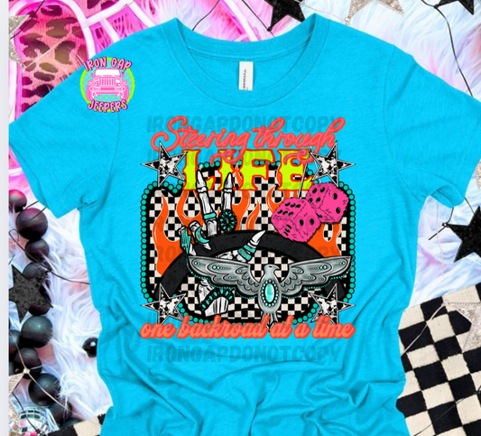 Steering Through Life Tee (6 design options to choose from)