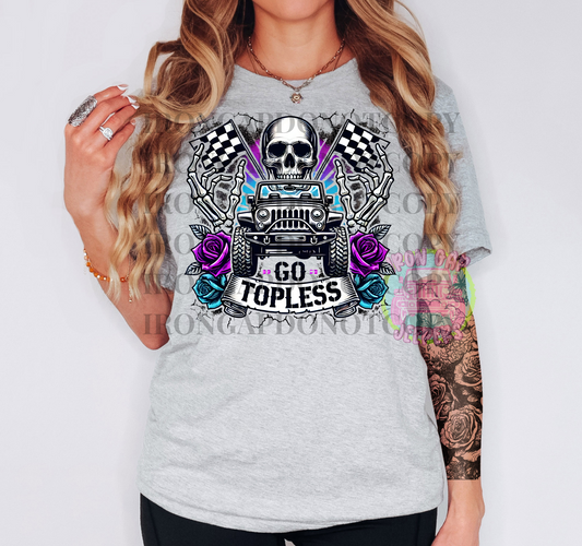Go Topless Skull T-Shirt