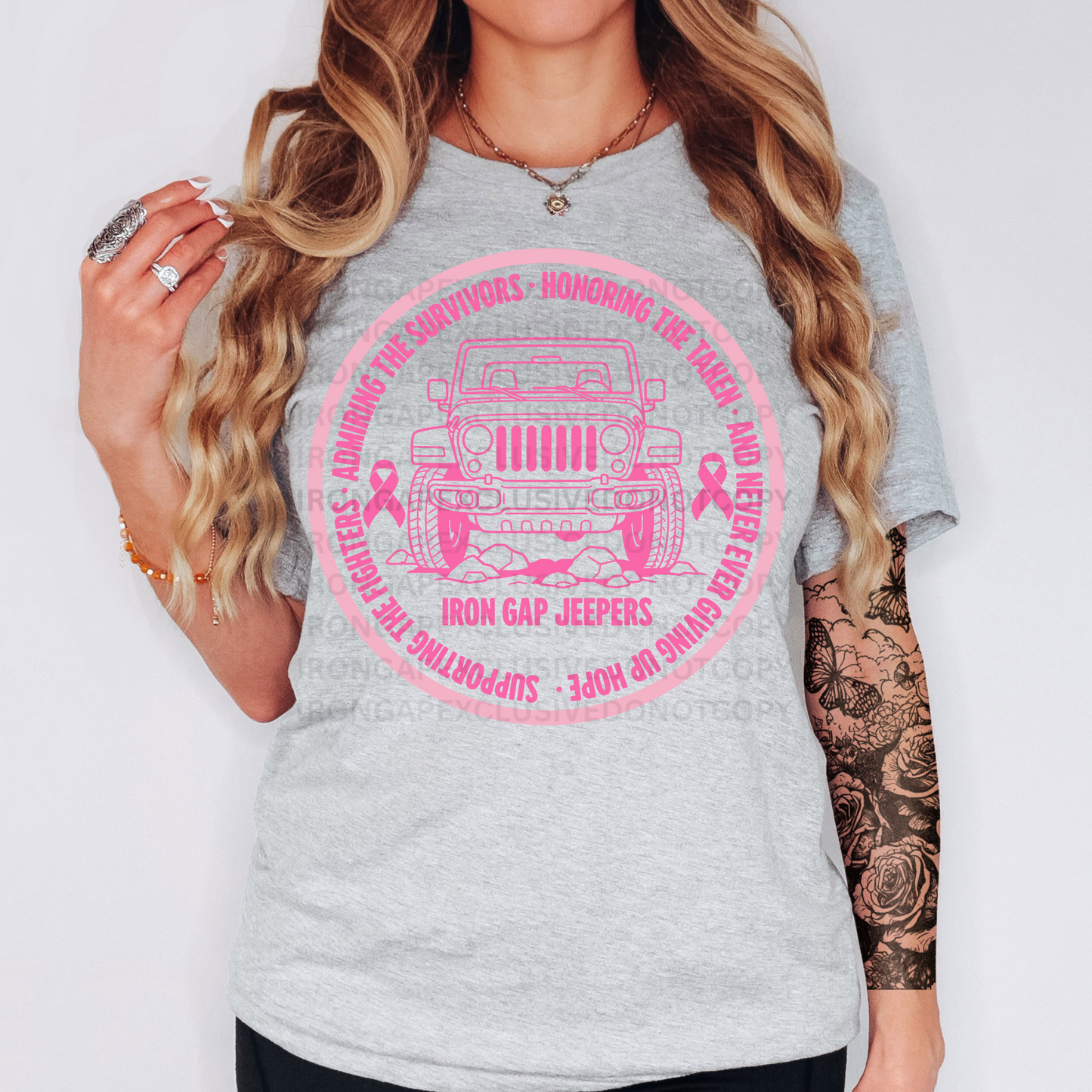 Breast Cancer Awareness Iron Gap Exclusive Tee