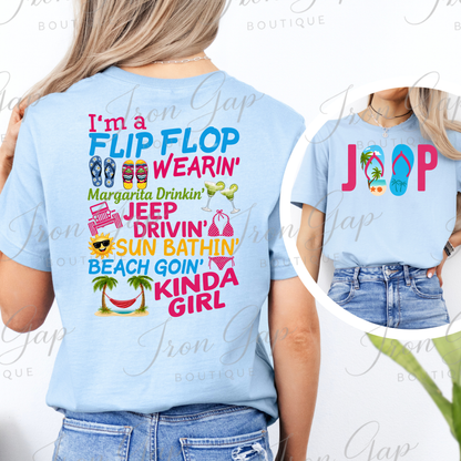 Beach Kinda Girl Tee (Front/Back Design)
