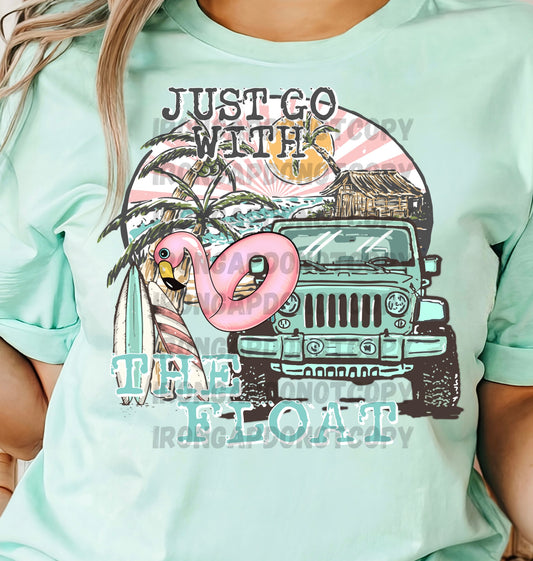 Go With The Float (Flamingo Float) T-Shirt