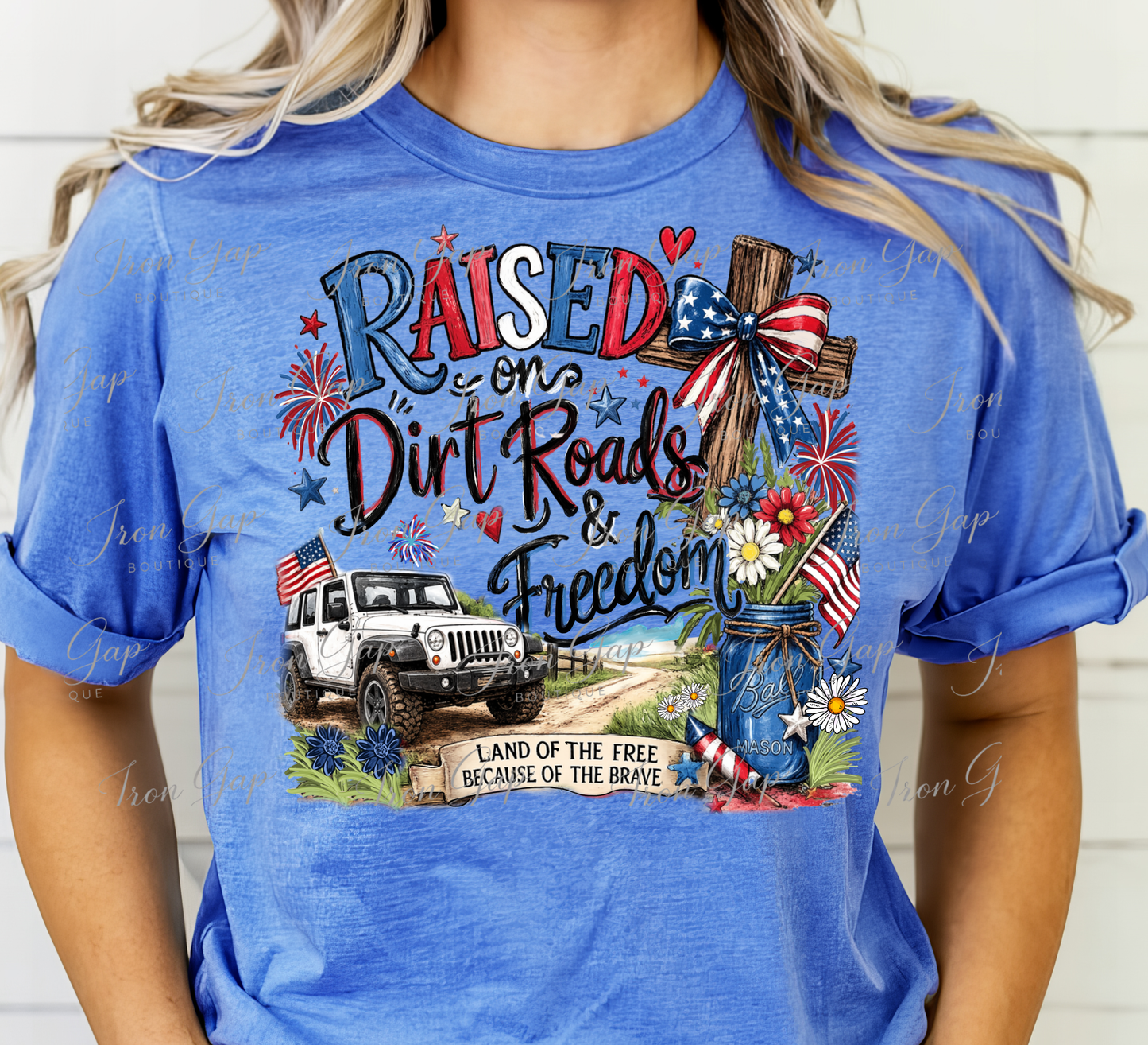 Raised On Dirt Roads Tee (Red or White)
