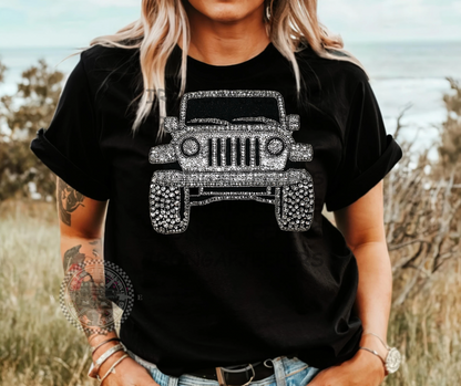 Rhinestone (FAUX) Tee (9 Color options)