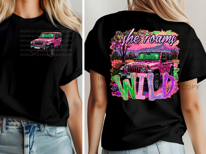 She Roams Leopard J Tee (Front & Back Design) 5 Color Options