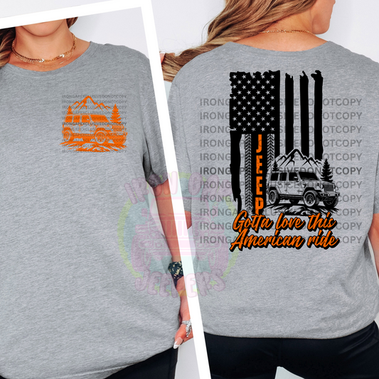 Gotta Love This American Ride Tee (EXCLUSIVE IRON GAP DESIGN WITH MULTIPLE COLOR OPTIONS)
