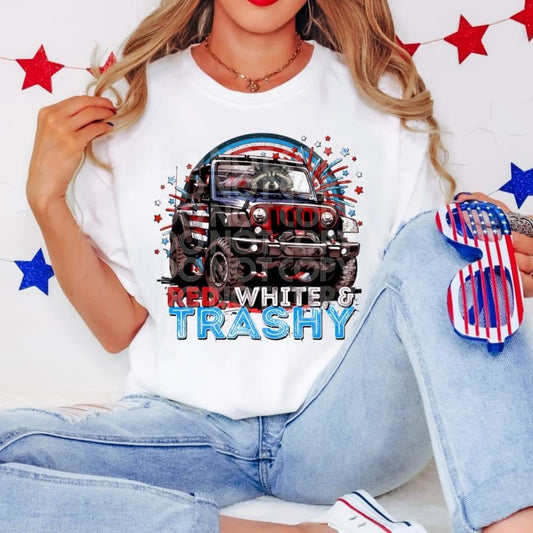 RED, WHITE & TRASHY TEE