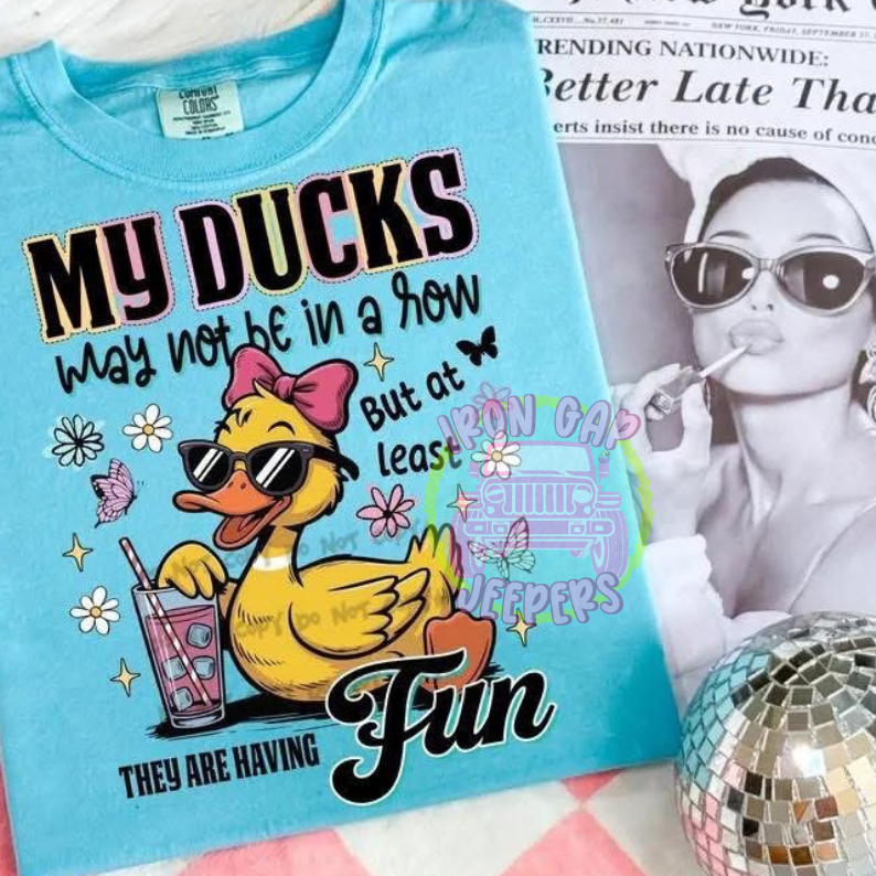 Ducks Having Fun Comfort Color Tee