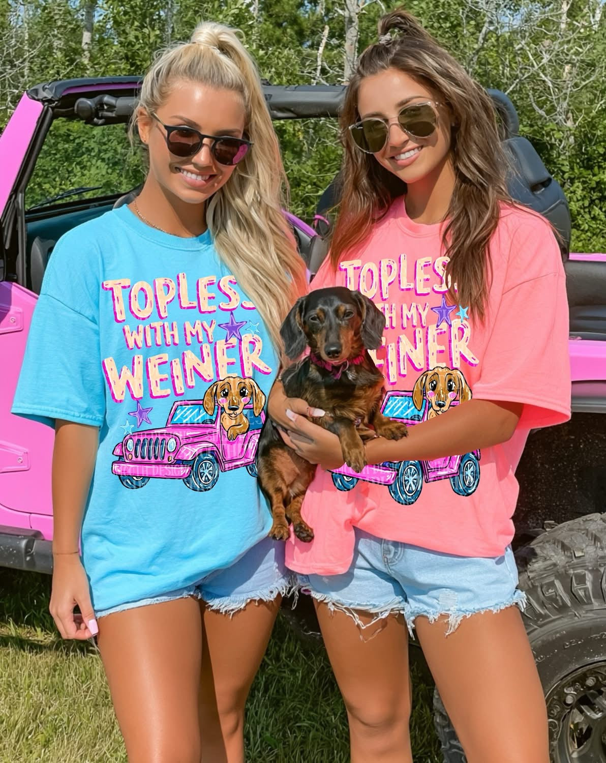 Topless With My Weiner Comfort Color Tee