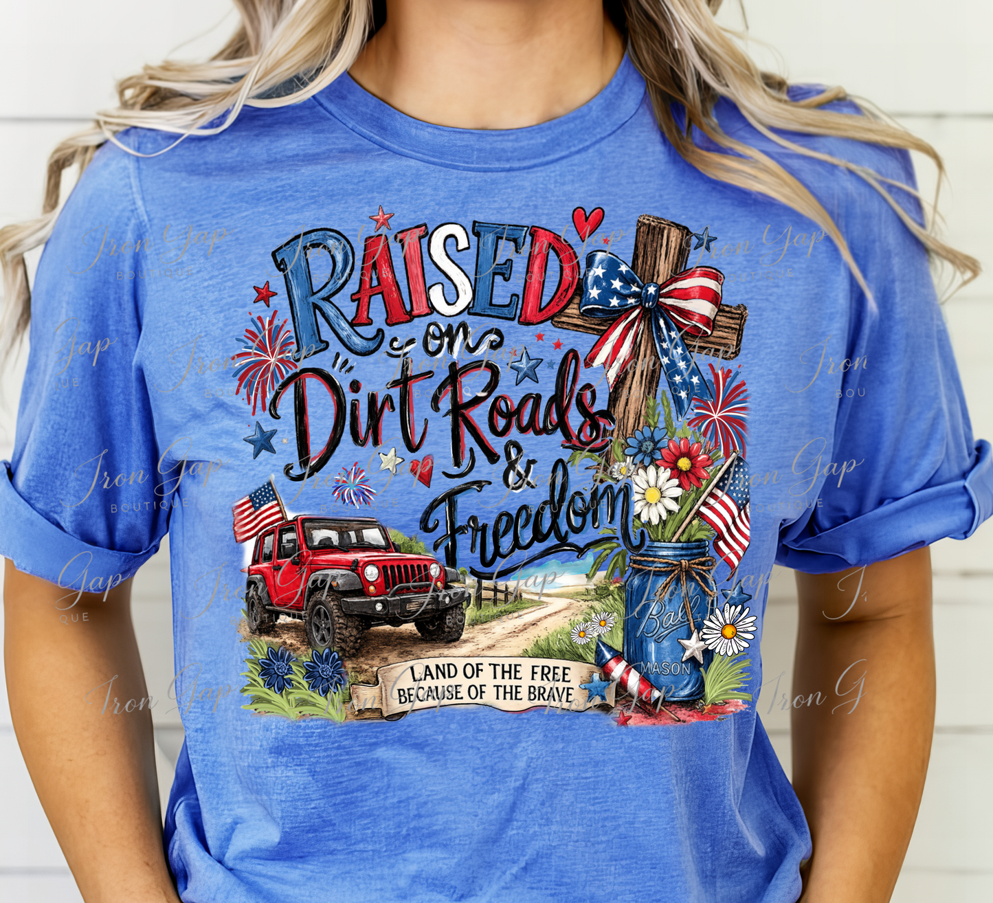 Raised On Dirt Roads Tee (Red or White)