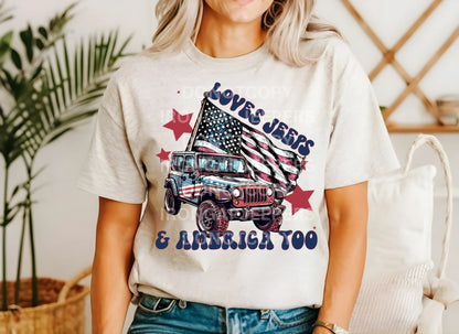 Loves JP’s and America Too Tee