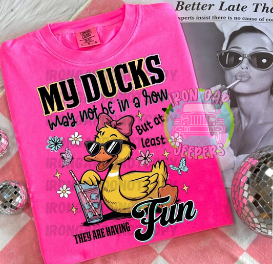 Ducks Having Fun Comfort Color Tee