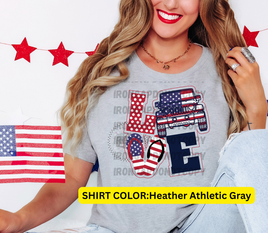 Flip Flop/America Themed Tee