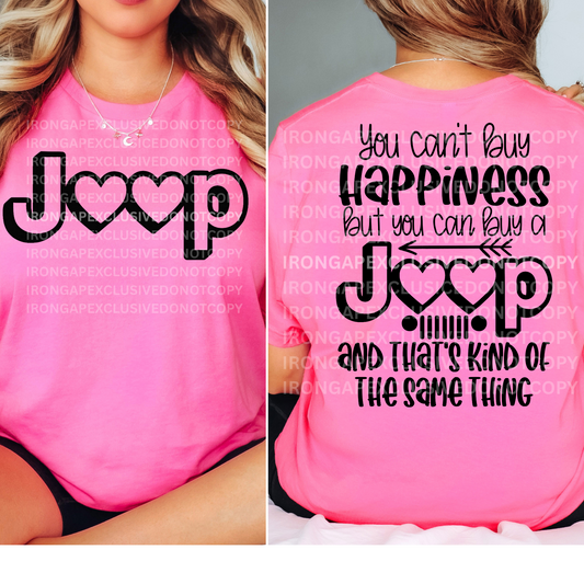 You Can’t Buy Happiness Iron Gap Exclusive Tee (2 Design Colors)