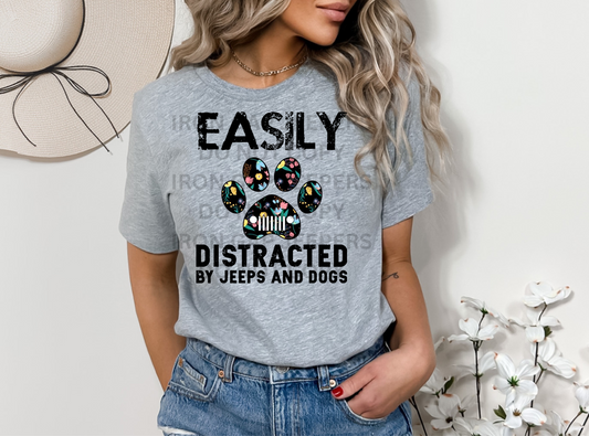 Easily Distracted By Dogs & J**ps T-Shirt